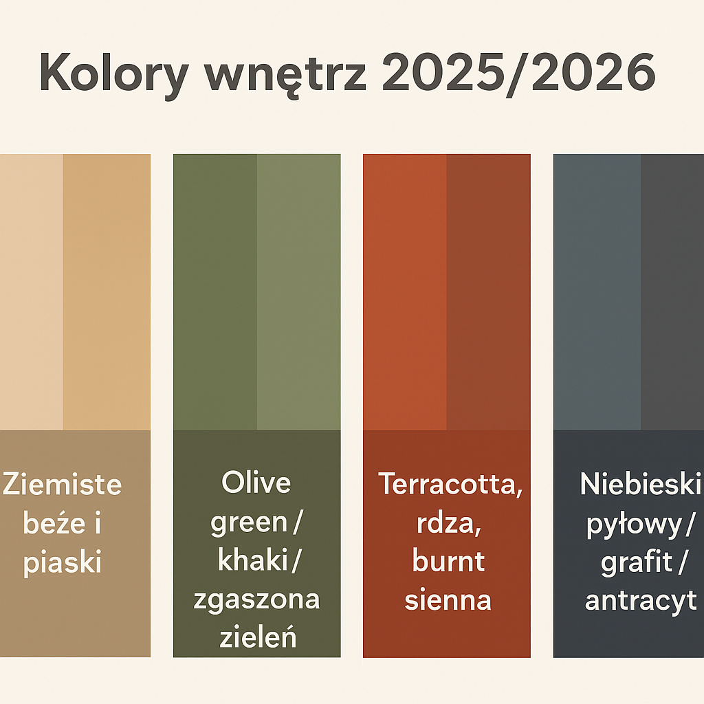 Kolory wnętrz 2025/2026: jakie barwy będą nadawać ton aranżacjom?