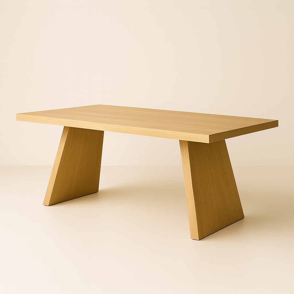 Stół HANA z litego dębu – minimalistyczny design w stylu Japandi