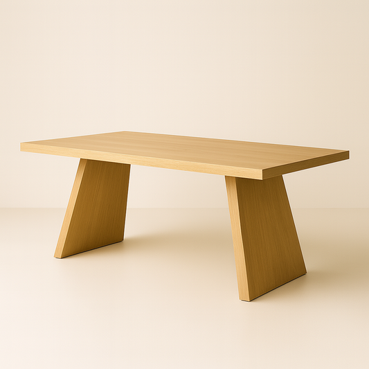 Stół HANA z litego dębu – minimalistyczny design w stylu Japandi